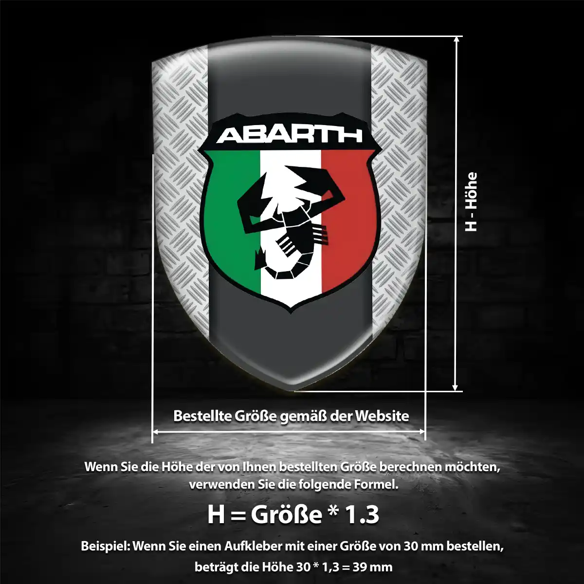 Abarth Aufkleber Embleme Silikon Auto Tuningfahrzeug