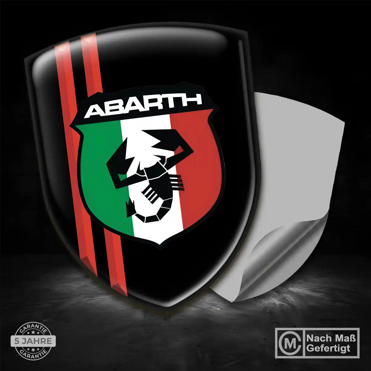 Abarth Aufkleber Embleme Silikon Edles Design