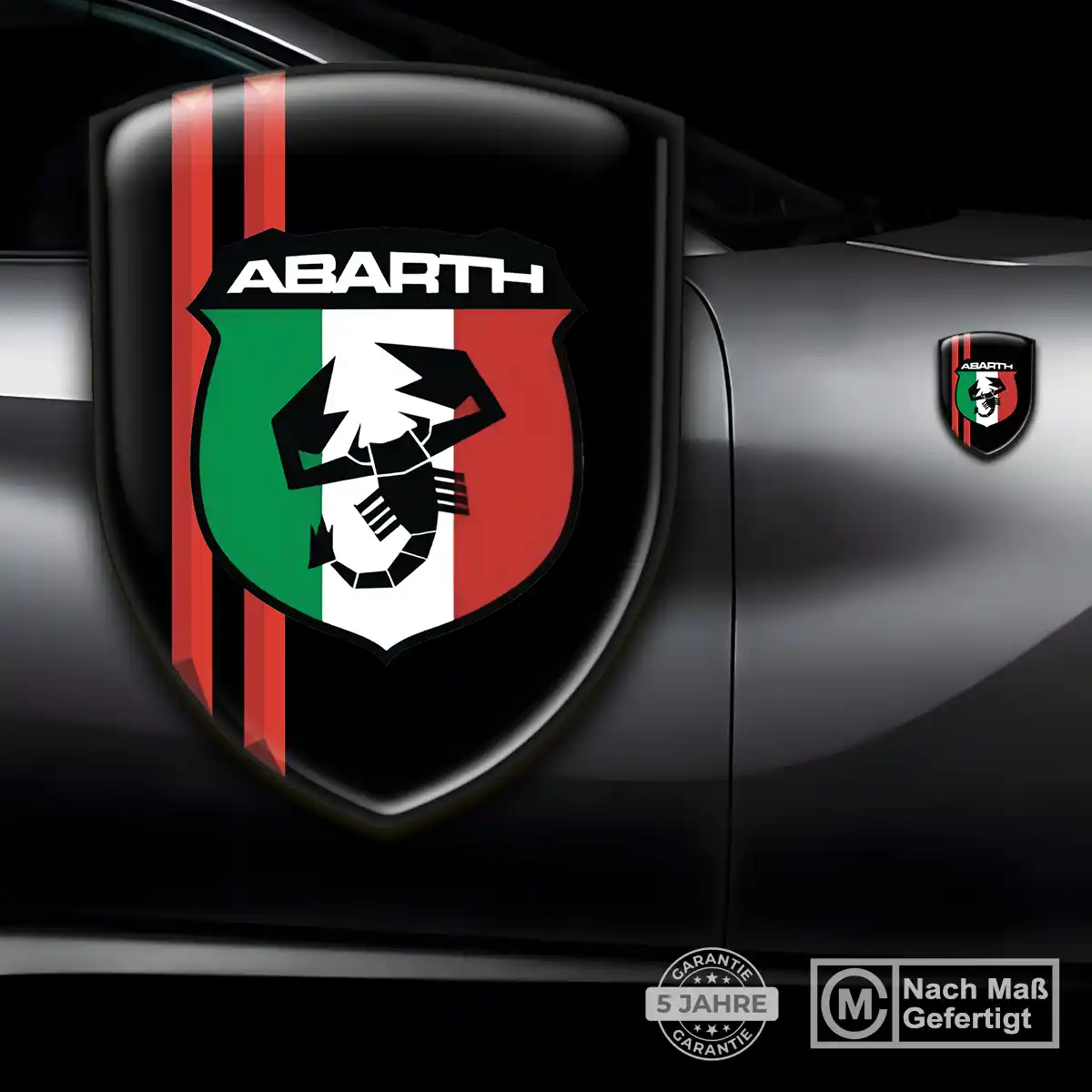 Abarth Aufkleber Embleme Silikon Edles Design