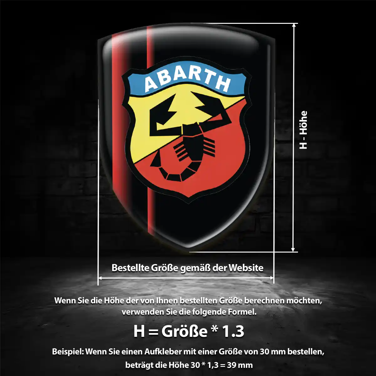 Abarth Aufkleber Embleme Silikon Elegantes Design