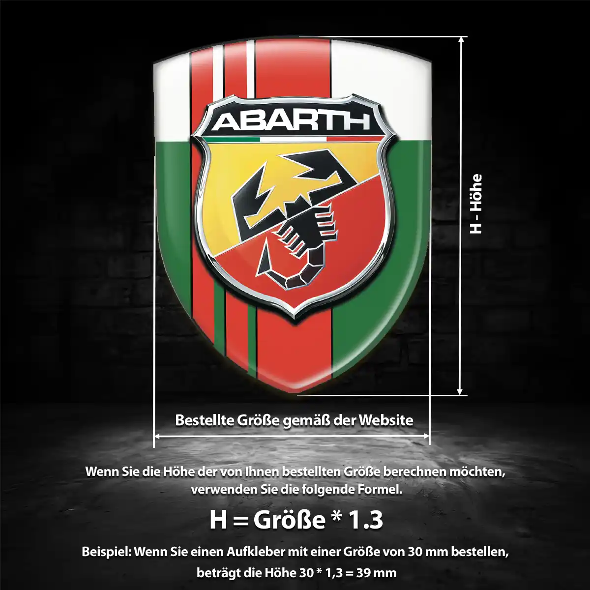 Abarth Aufkleber Embleme Silikon Exterieurdesign