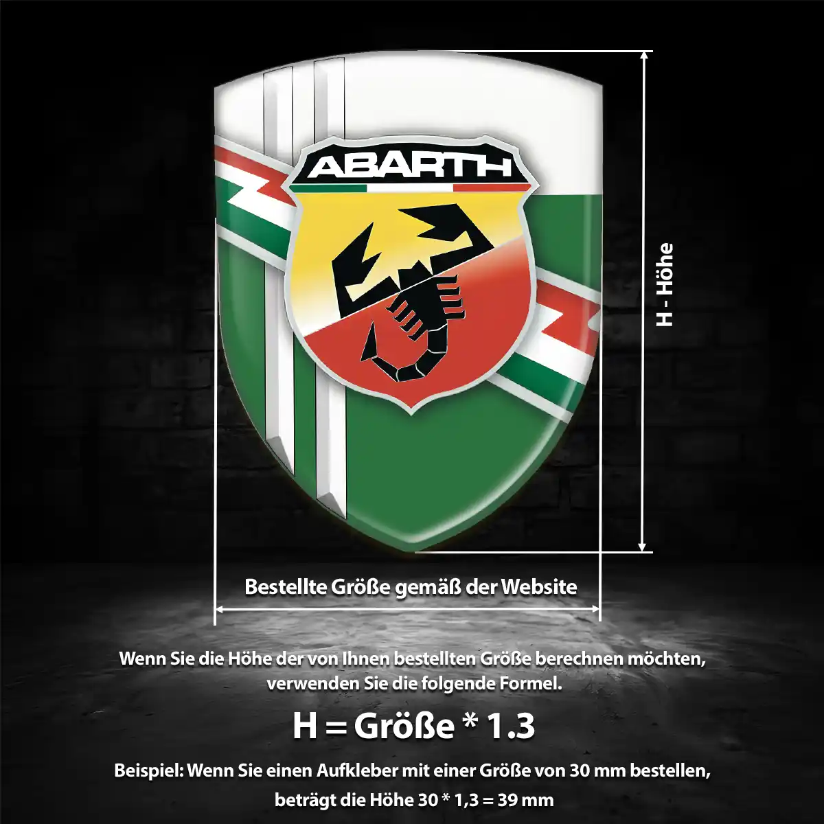 Abarth Aufkleber Embleme Silikon Hohe Qualität