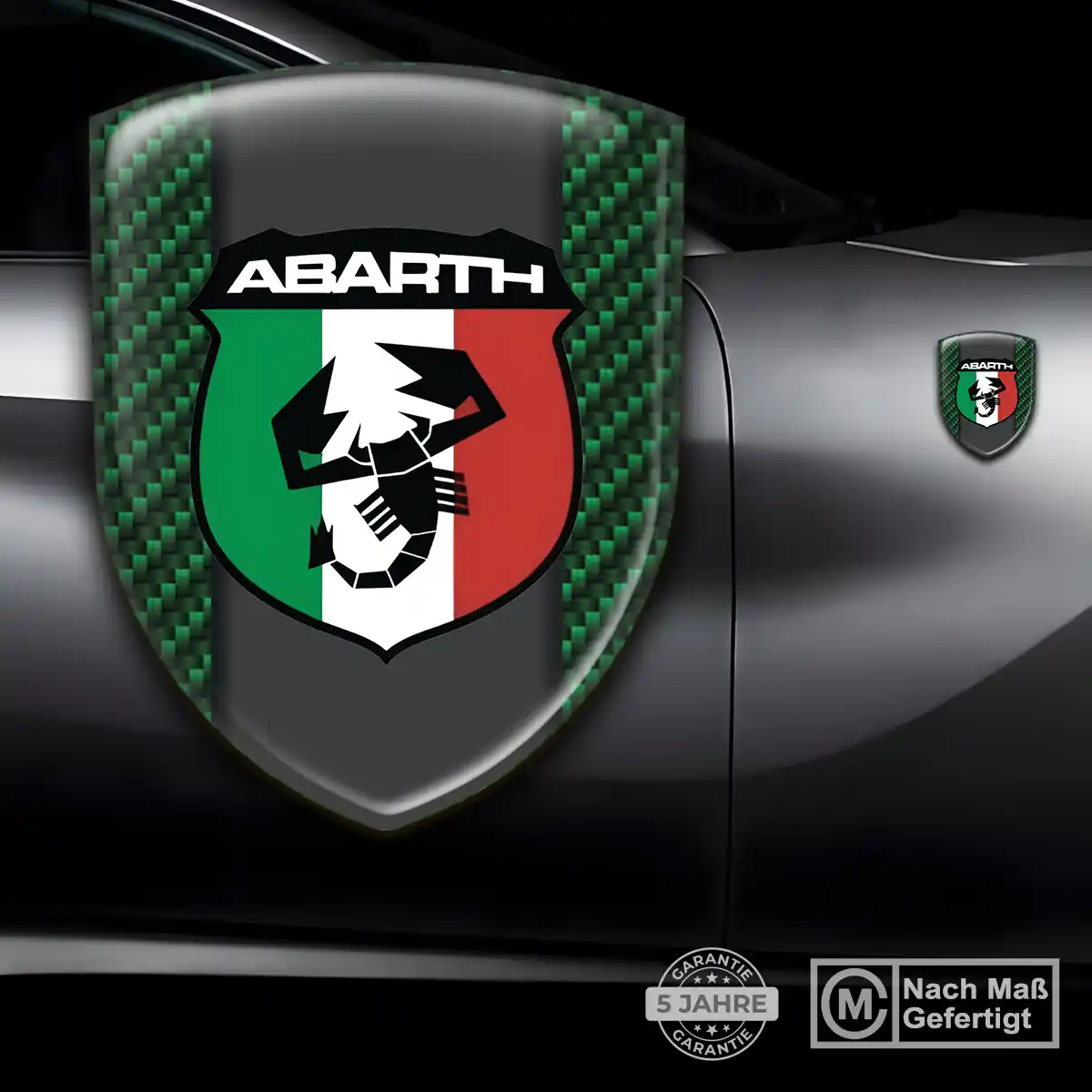Abarth Aufkleber Embleme Silikon Limitierte Auflage