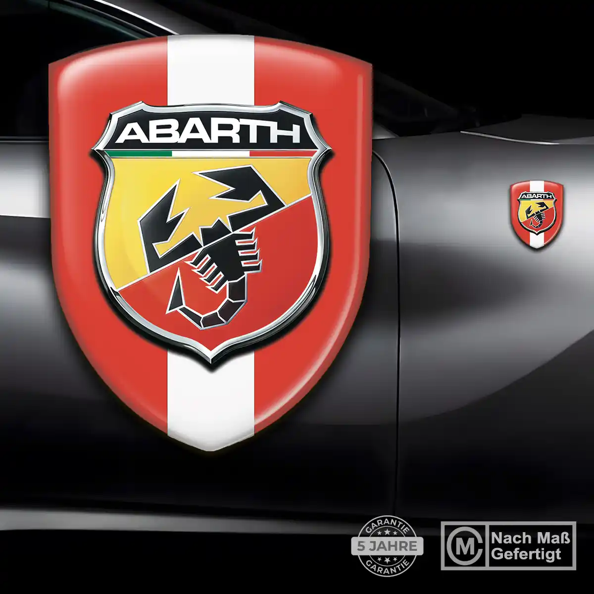 Abarth Aufkleber Embleme Silikon Luxus-Edition