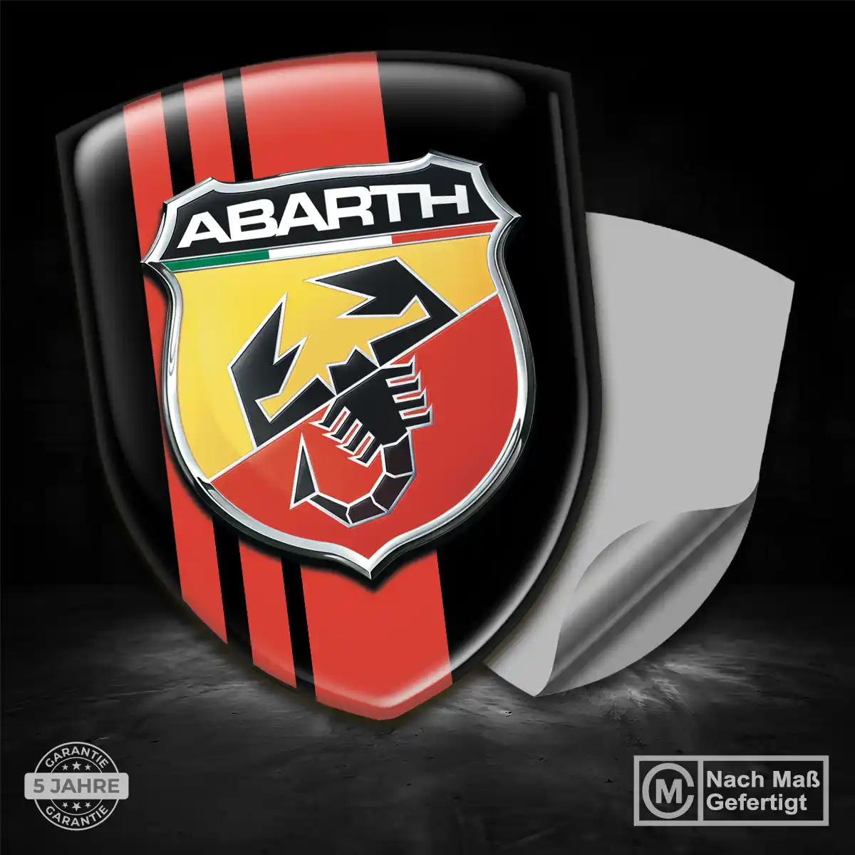 Abarth Aufkleber Embleme Silikon Markenedition