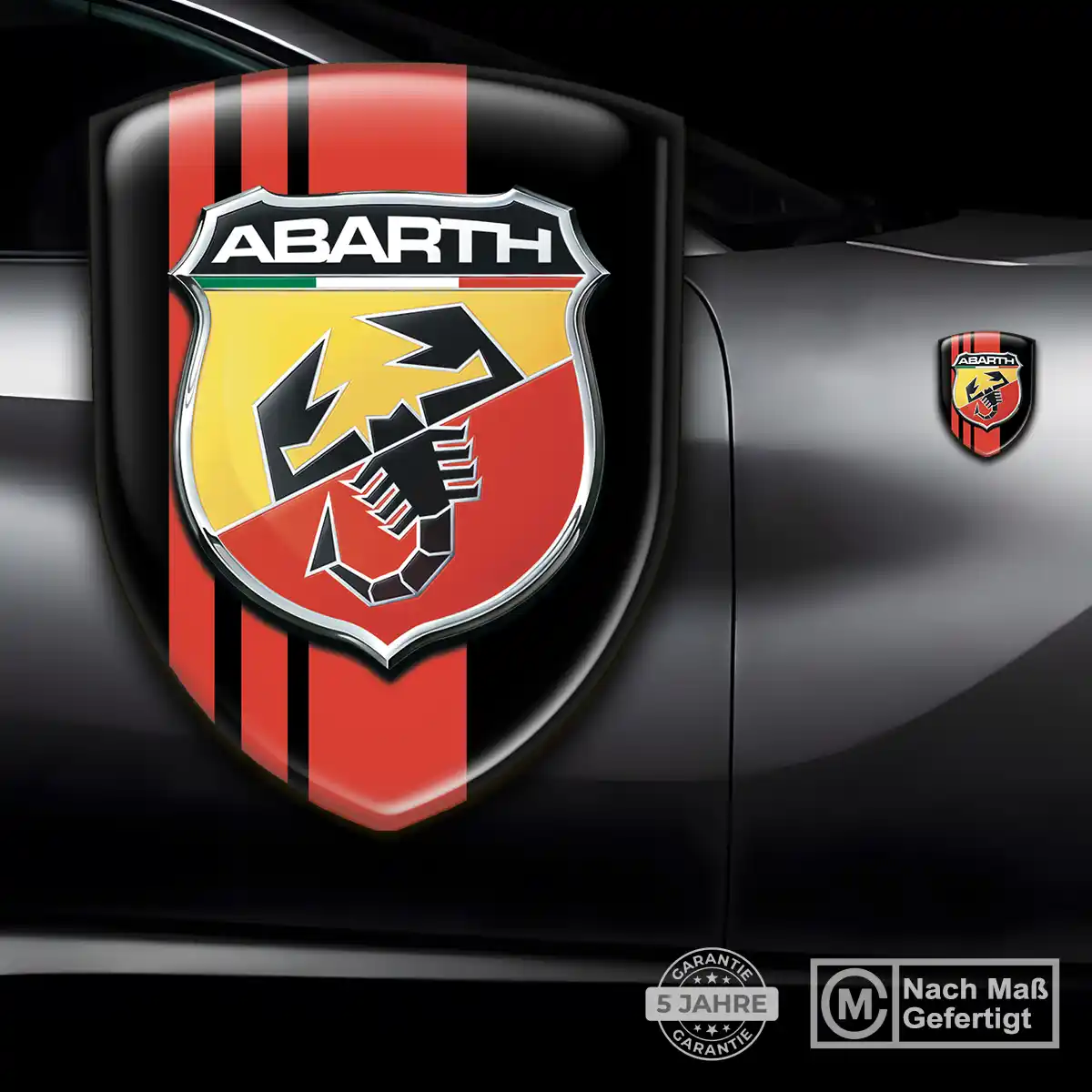 Abarth Aufkleber Embleme Silikon Markenedition