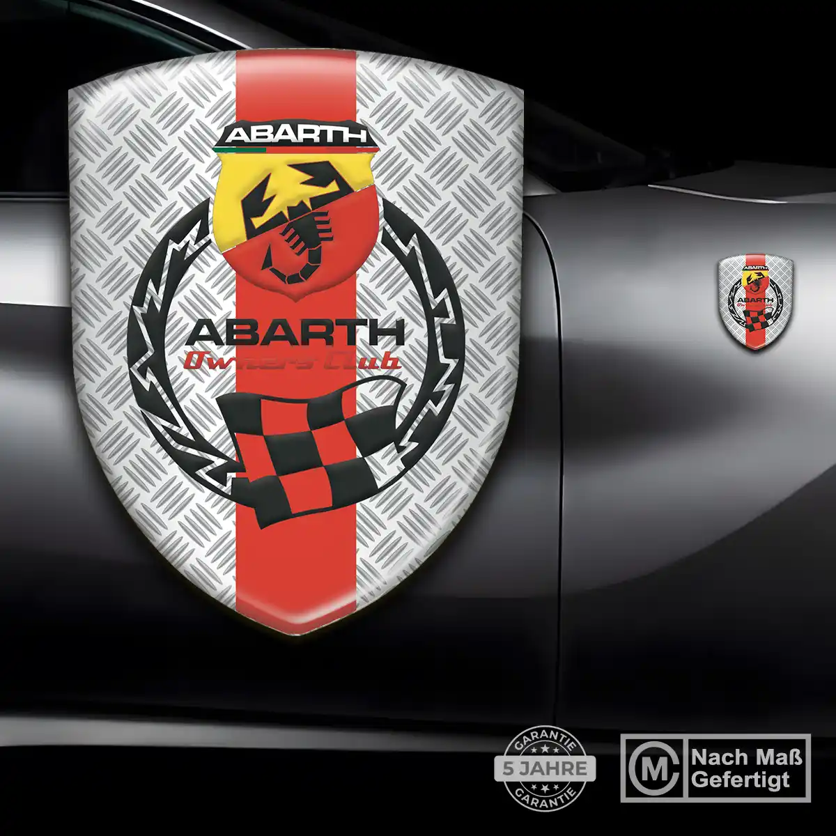 Abarth Aufkleber Embleme Silikon Premium-Edition