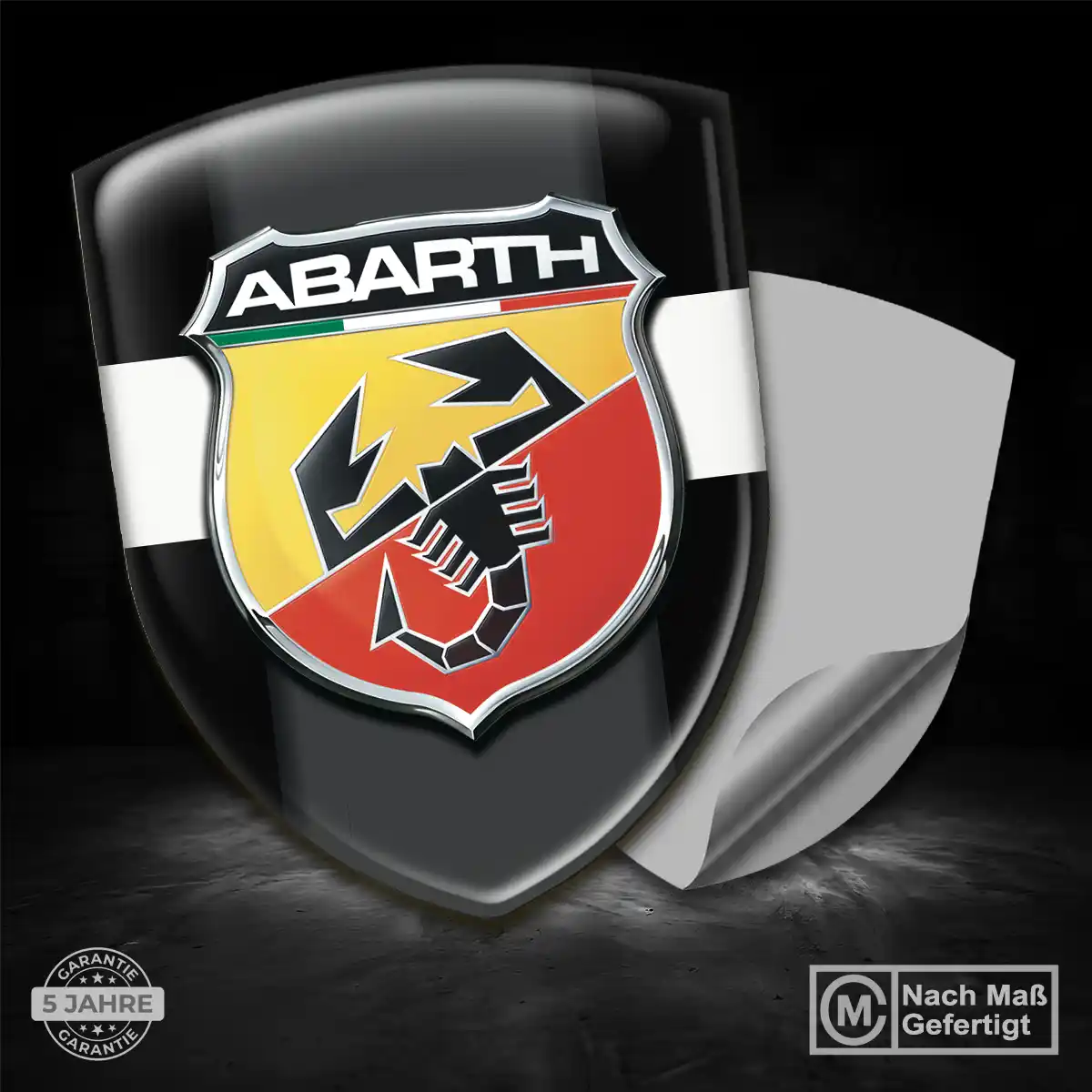 Abarth Aufkleber Embleme Silikon Premiumqualität
