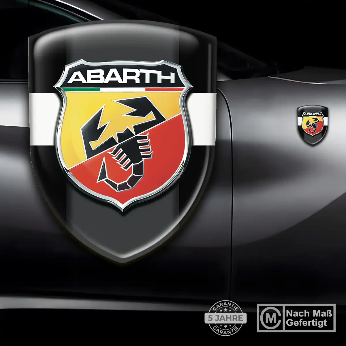 Abarth Aufkleber Embleme Silikon Premiumqualität