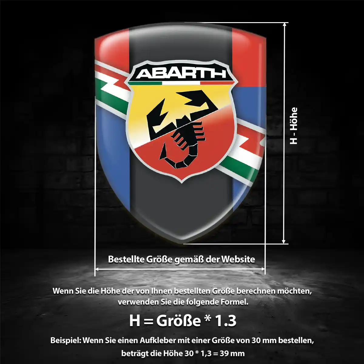 Abarth Aufkleber Embleme Silikon Stilvolles Design