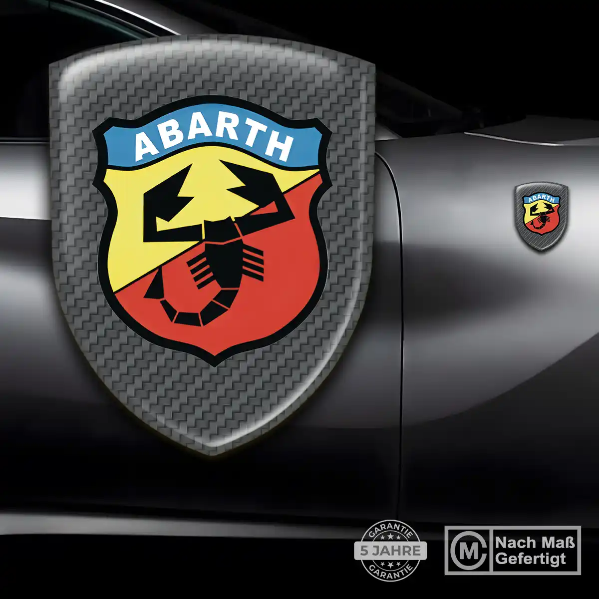 Abarth Aufkleber Embleme Silikon Tuningfahrzeug