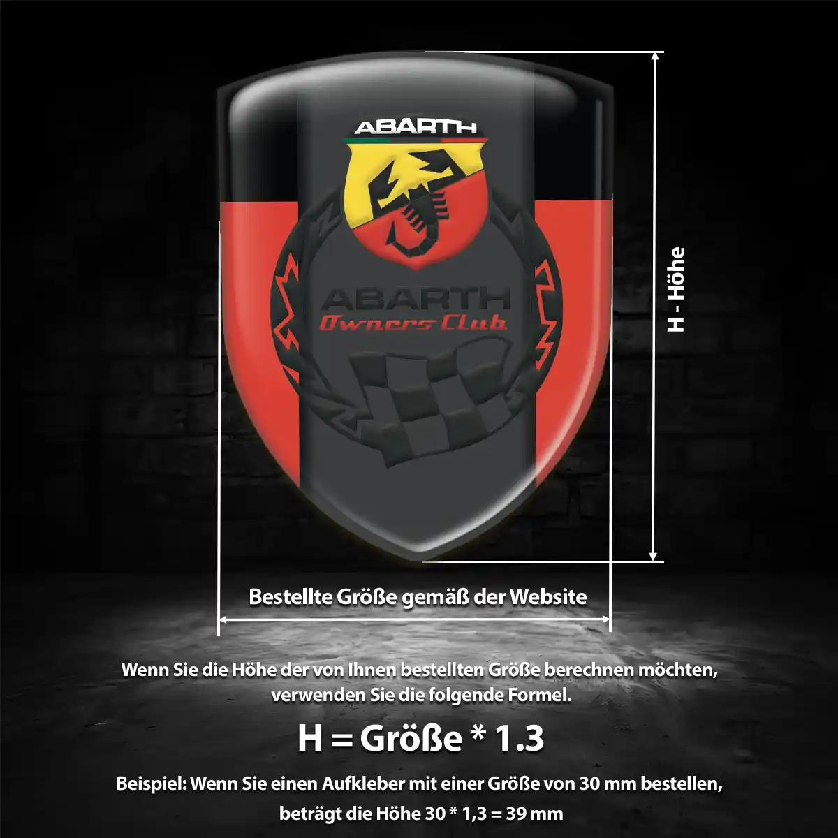Abarth Aufkleber Erstklassige Qualität