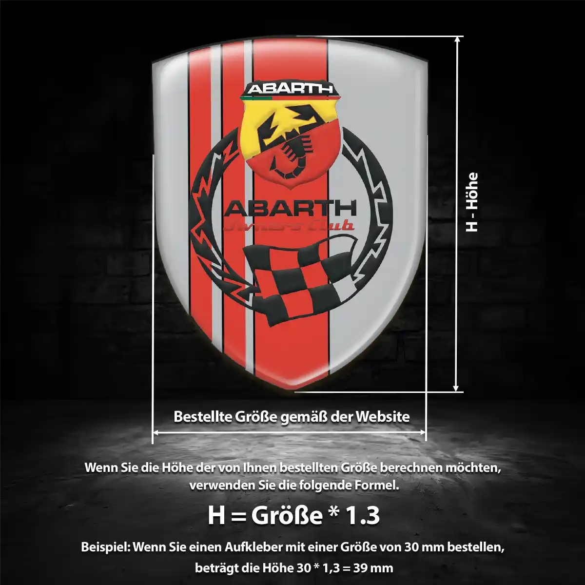 Abarth Aufkleber Hohe Qualität