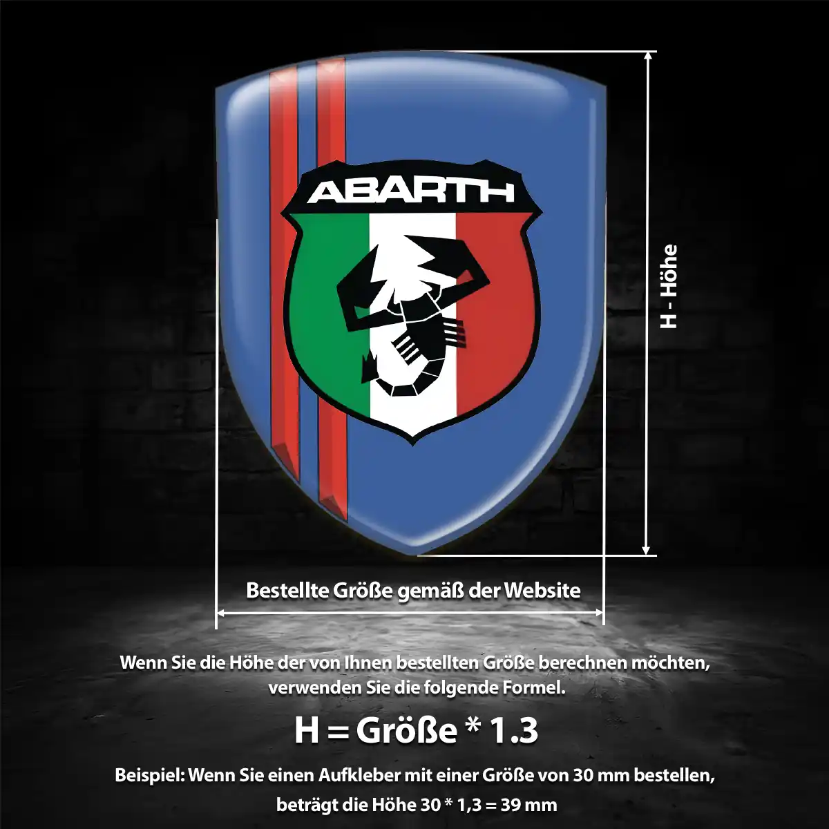 Abarth Aufkleber Interieurdesign