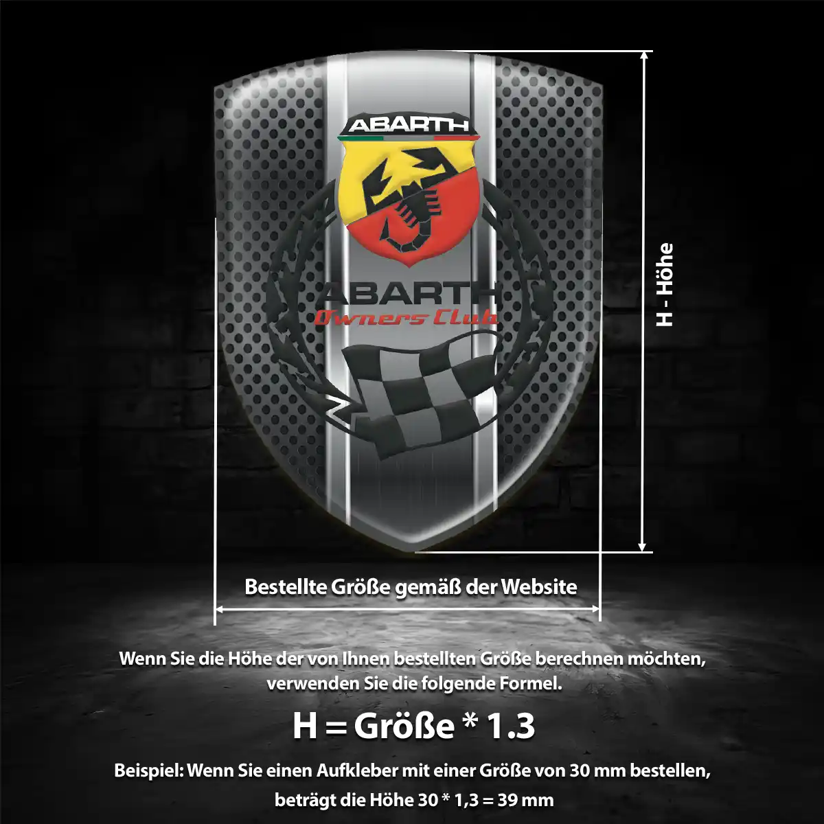 Abarth Aufkleber Premiumqualität