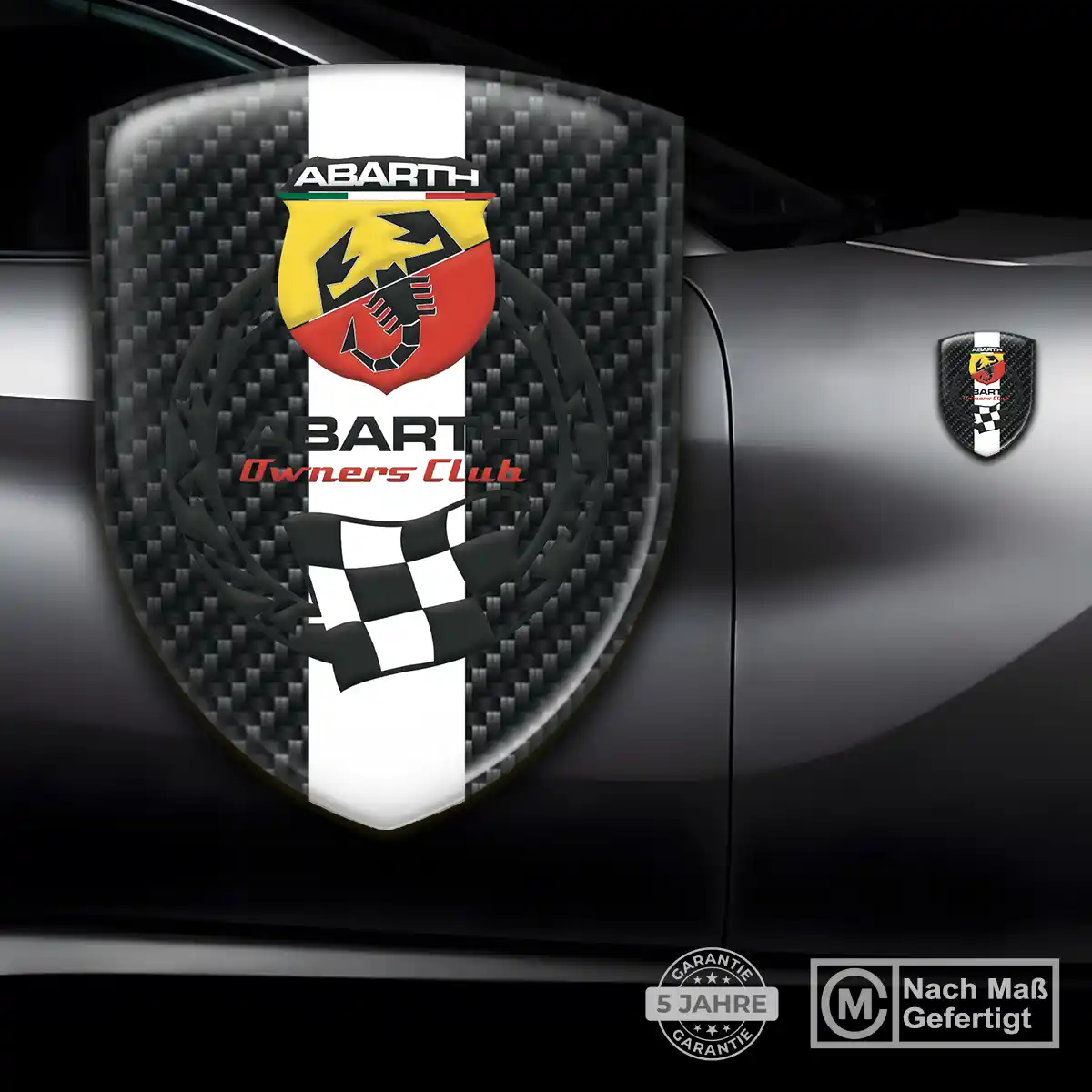 Abarth Aufkleber Silikon Embleme Auto Edles Design