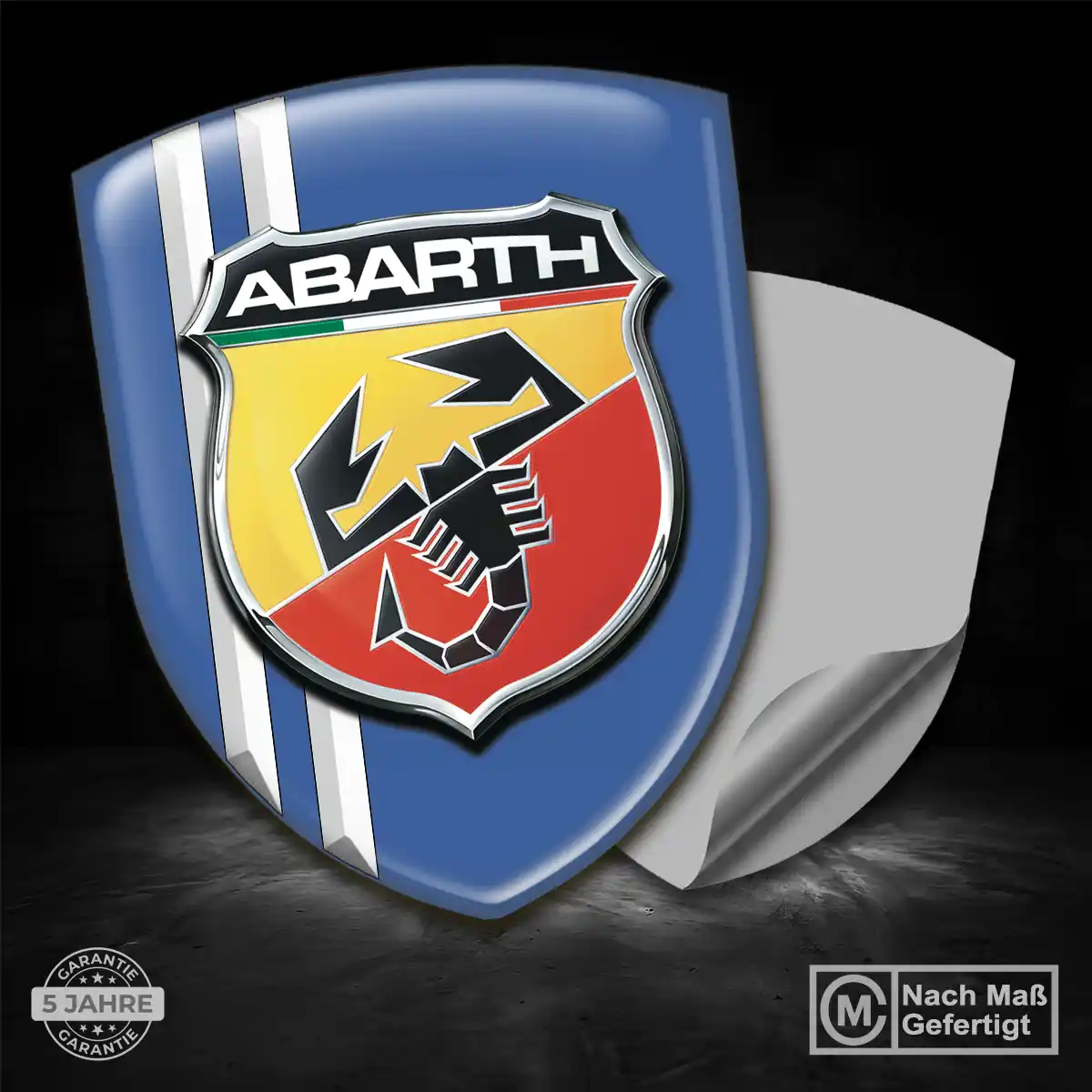 Abarth Aufkleber Silikon Embleme Auto Elegantes Design