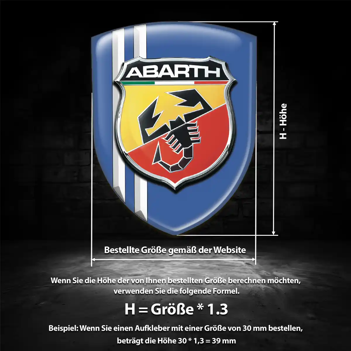 Abarth Aufkleber Silikon Embleme Auto Elegantes Design