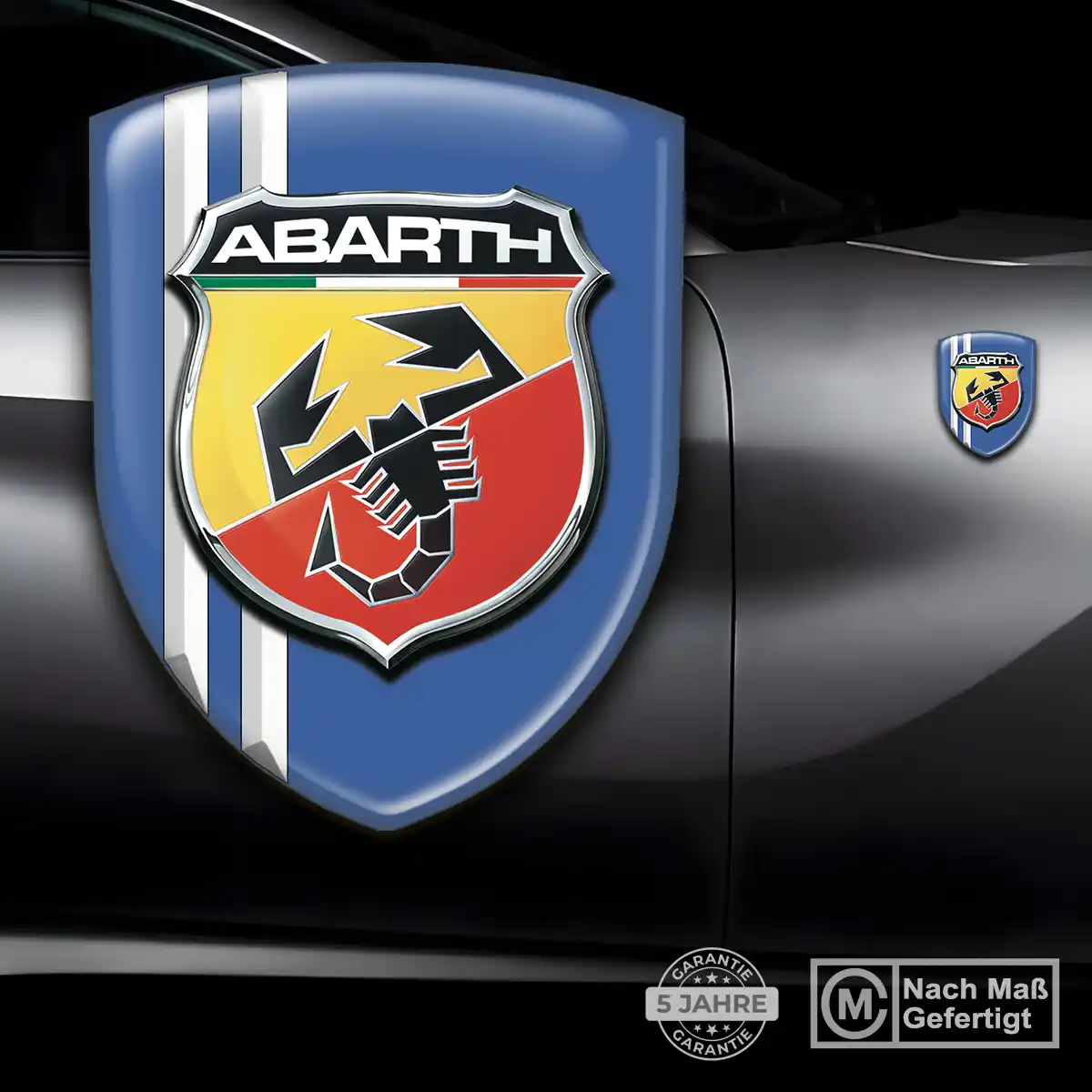 Abarth Aufkleber Silikon Embleme Auto Elegantes Design