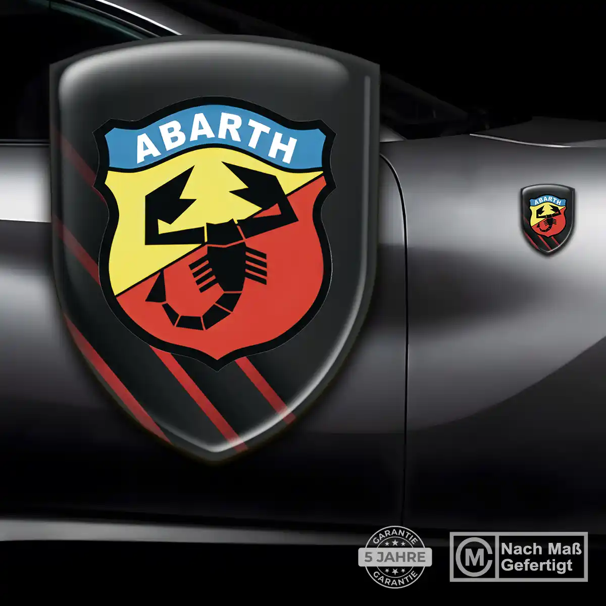 Abarth Aufkleber Silikon Embleme Auto Exterieurdesign