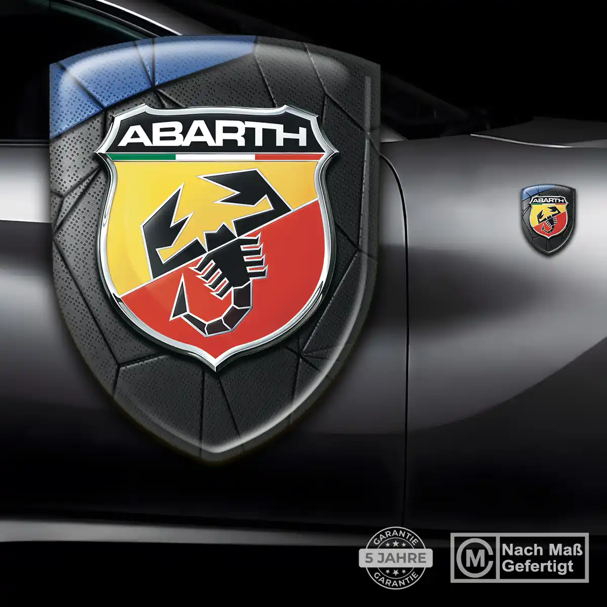 Abarth Aufkleber Silikon Embleme Auto Höchste Qualität