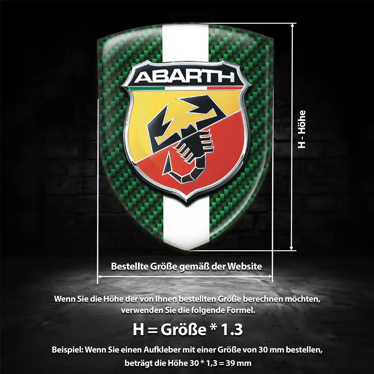 Abarth Aufkleber Silikon Embleme Auto Hohe Qualität