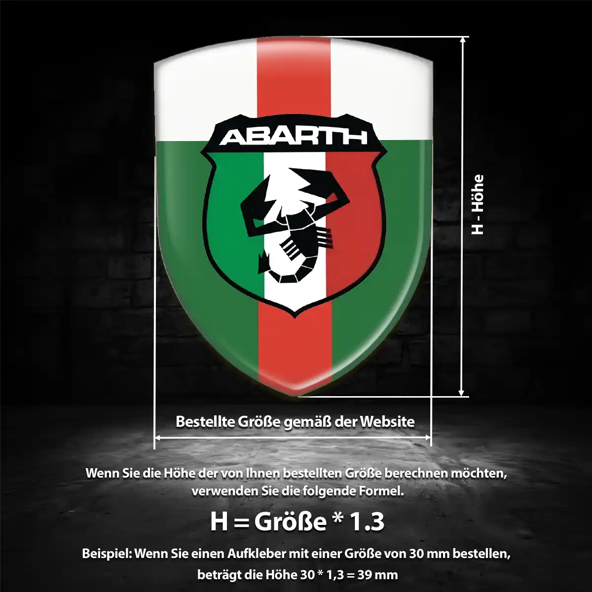 Abarth Aufkleber Silikon Embleme Auto Interieurdesign