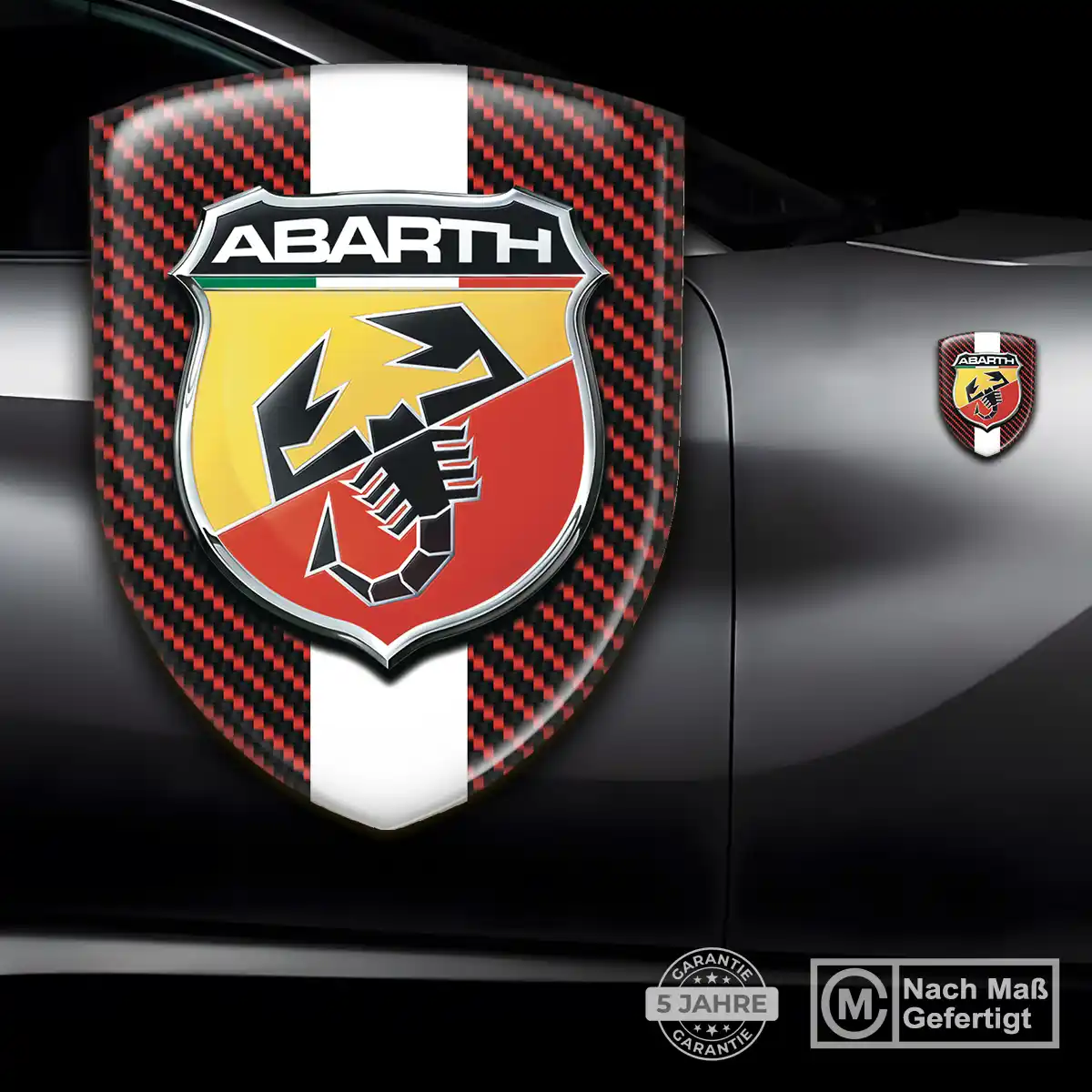 Abarth Aufkleber Silikon Embleme Auto Limitierte Auflage