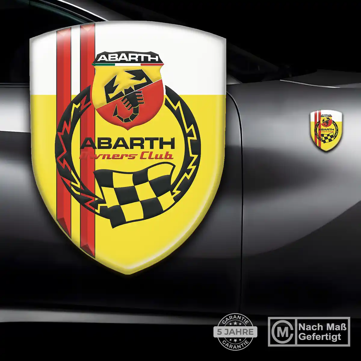 Abarth Aufkleber Silikon Embleme Auto Luxus-Edition