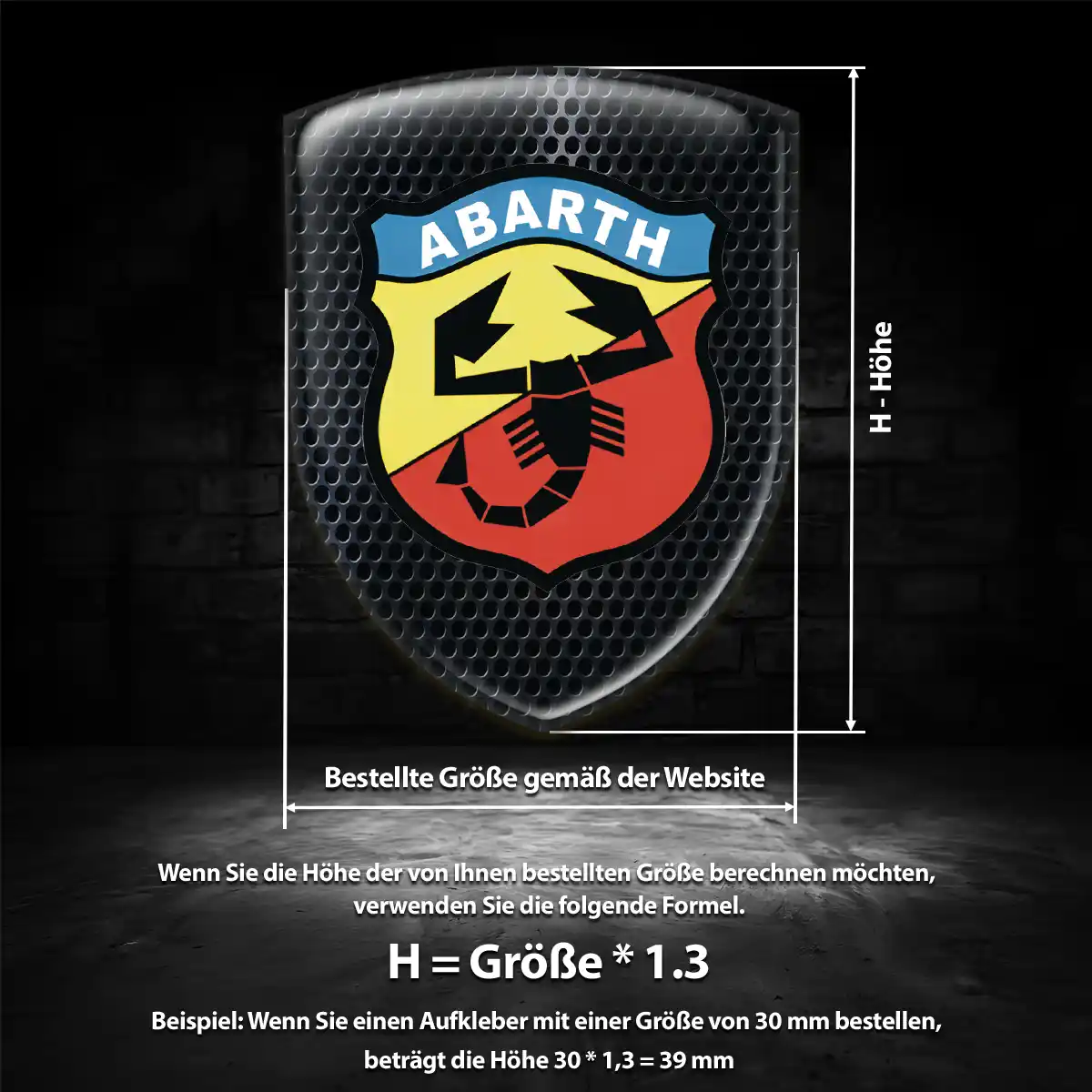 Abarth Aufkleber Silikon Embleme Auto Markenedition