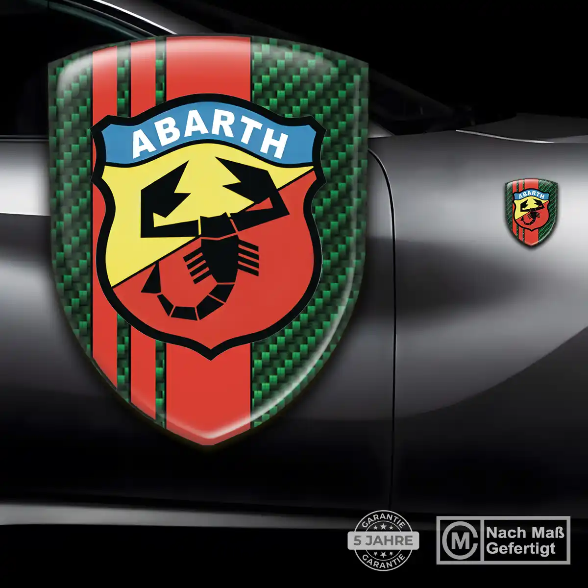 Abarth Aufkleber Silikon Embleme Auto Premium-Edition