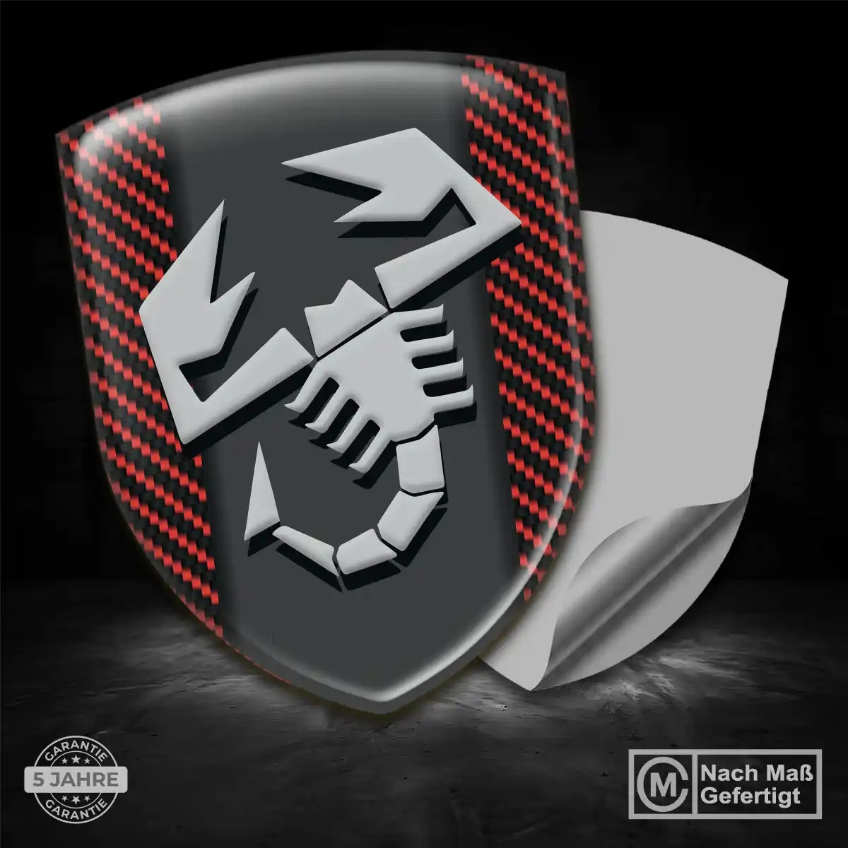 Abarth Aufkleber Silikon Embleme Auto Premiumqualität