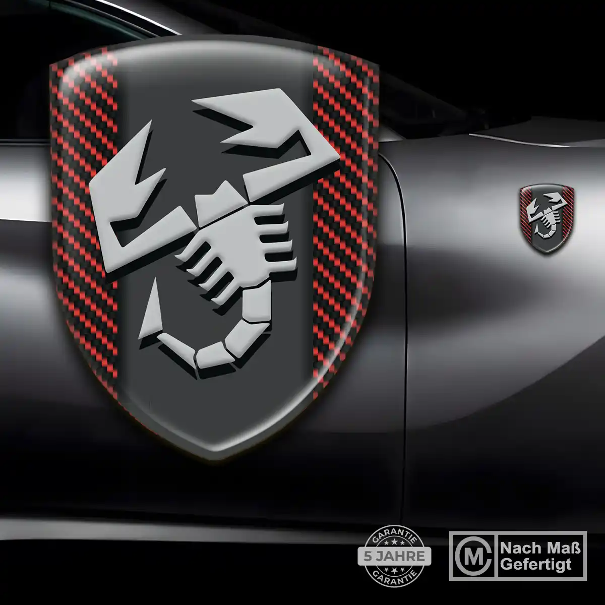 Abarth Aufkleber Silikon Embleme Auto Premiumqualität