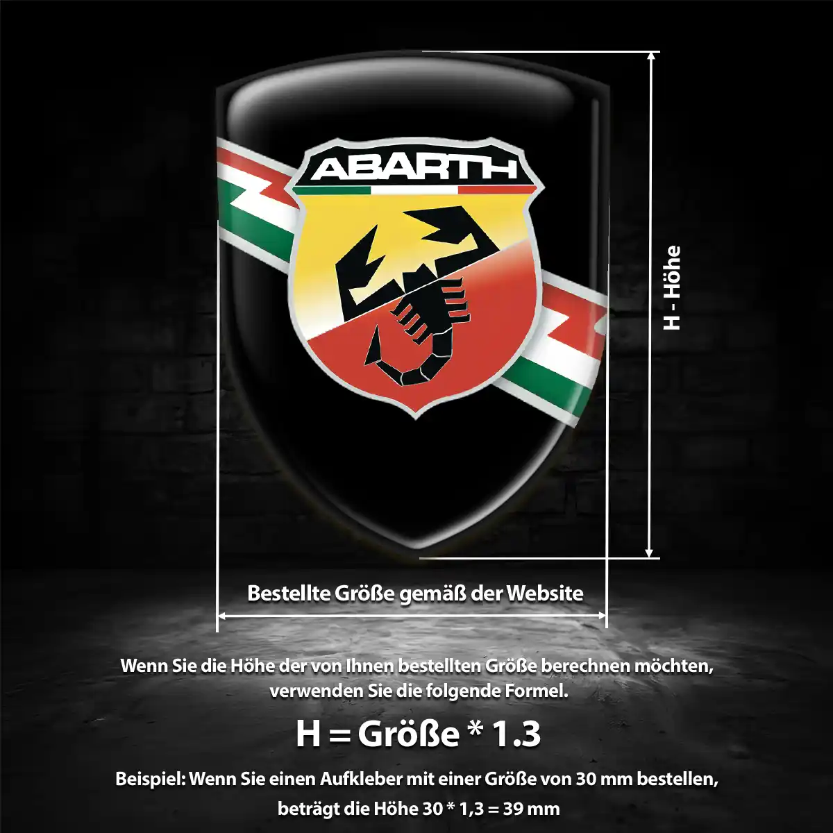 Abarth Aufkleber Silikon Embleme Auto Stilvolles Design
