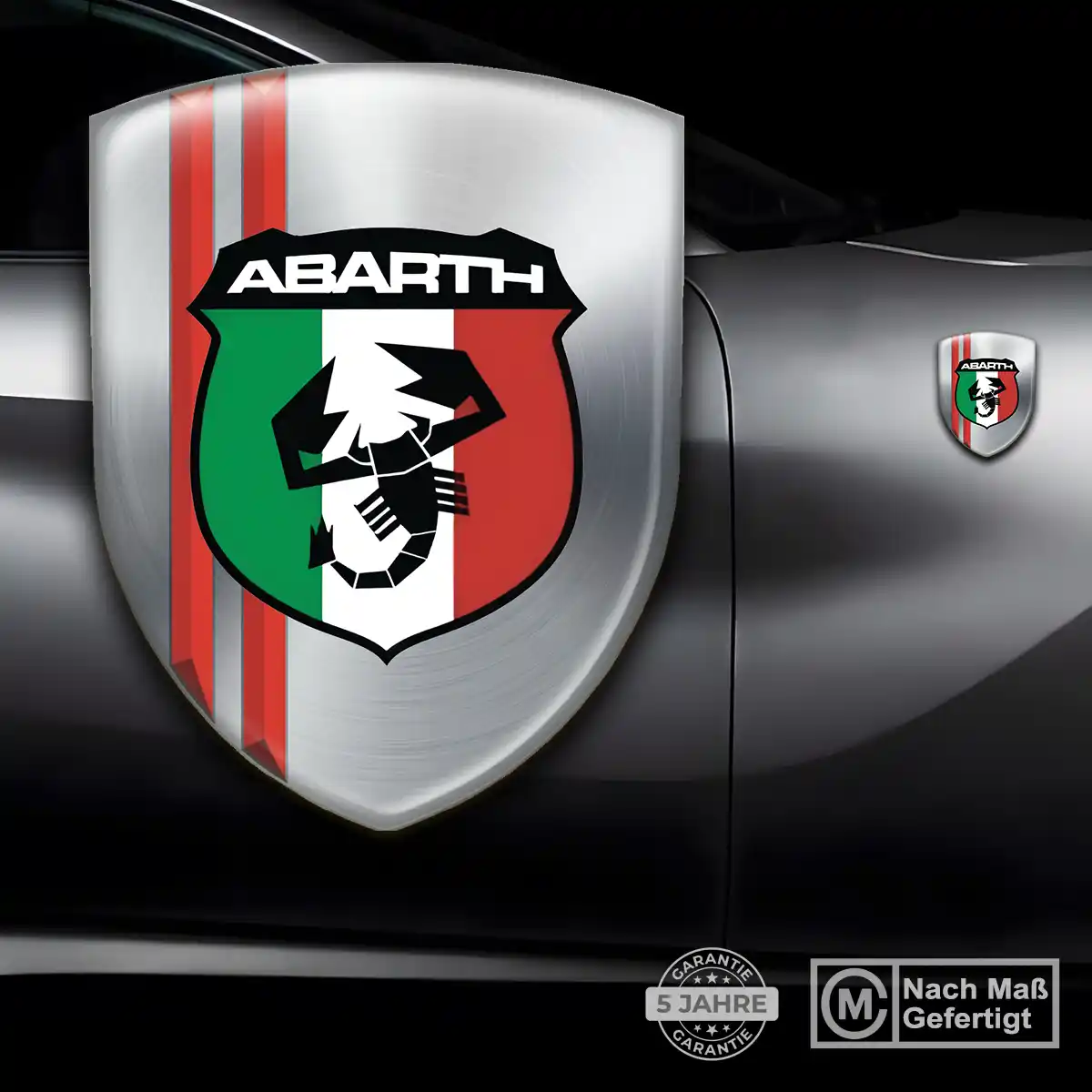 Abarth Aufkleber Silikon Embleme Auto Tuningfahrzeug
