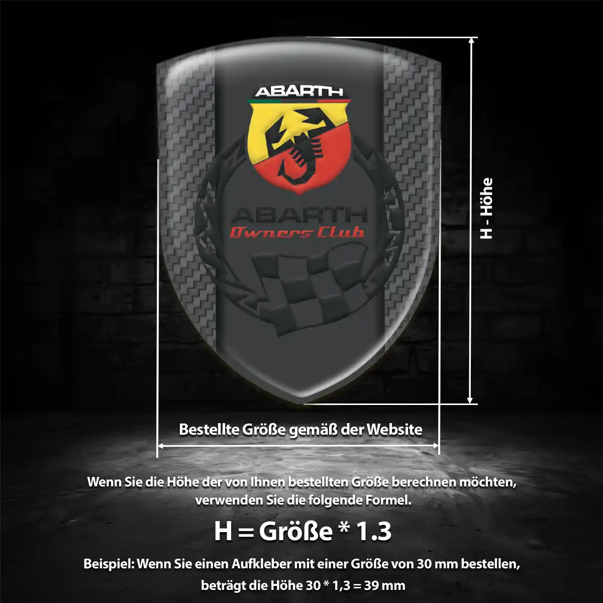 Abarth Aufkleber Silikon Embleme Überzeugende Qualität