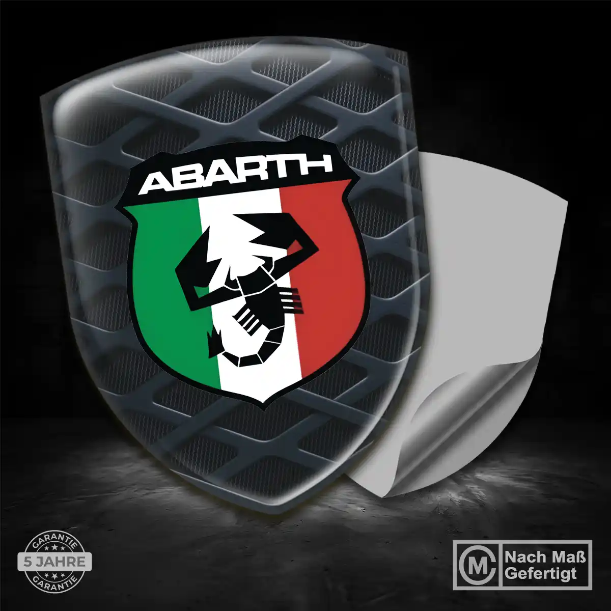 Abarth Aufkleber Silikon Embleme Edles Design