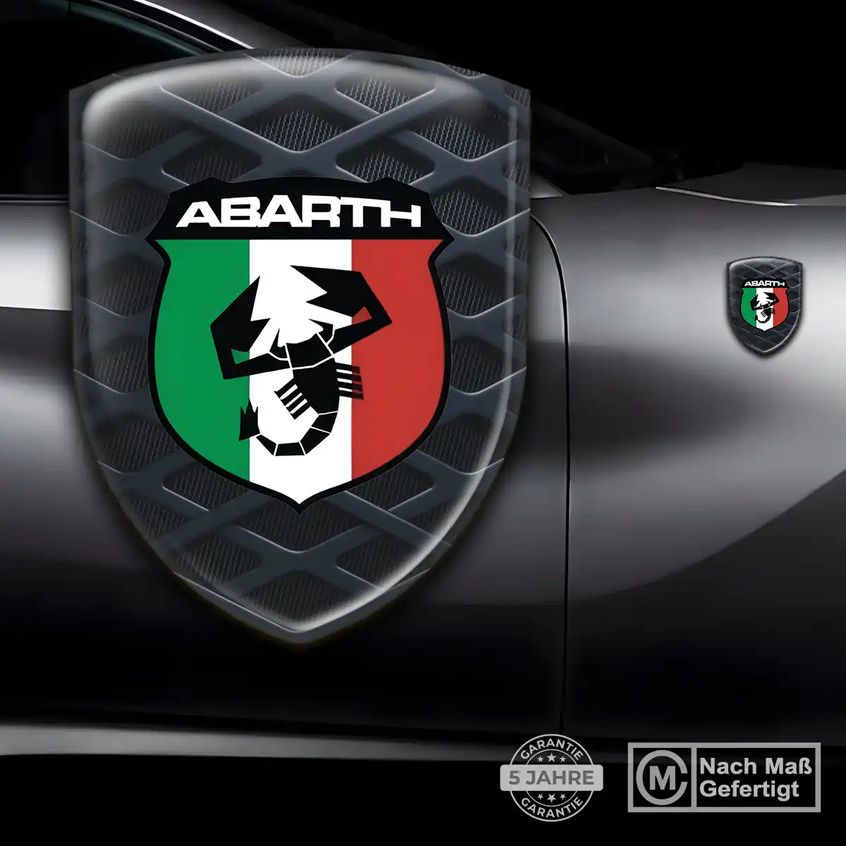 Abarth Aufkleber Silikon Embleme Edles Design