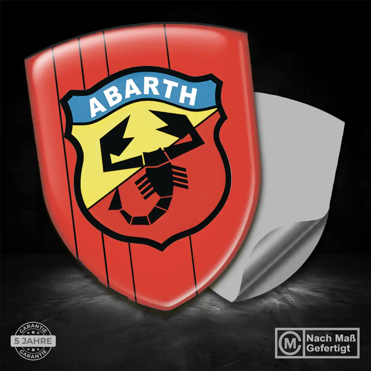 Abarth Aufkleber Silikon Embleme Elegantes Design