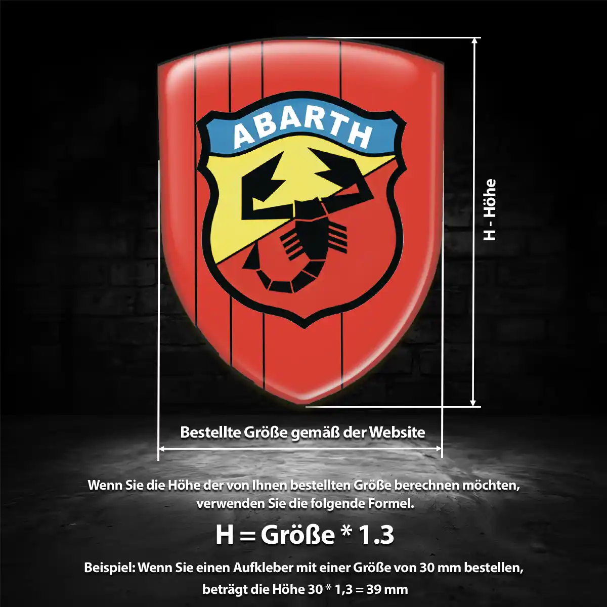 Abarth Aufkleber Silikon Embleme Elegantes Design