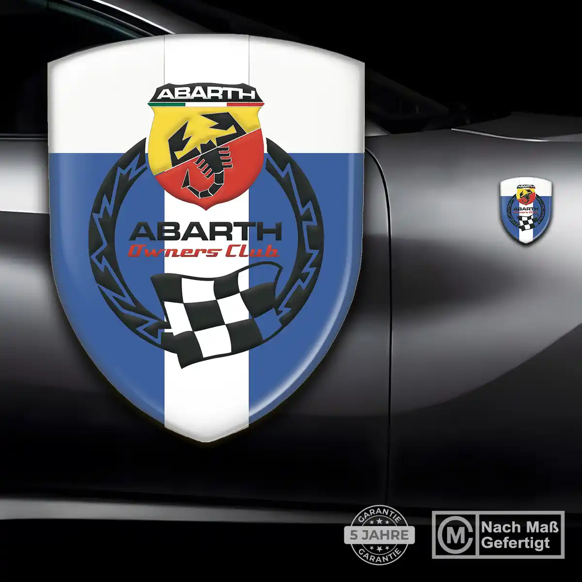 Abarth Aufkleber Silikon Embleme Höchste Qualität