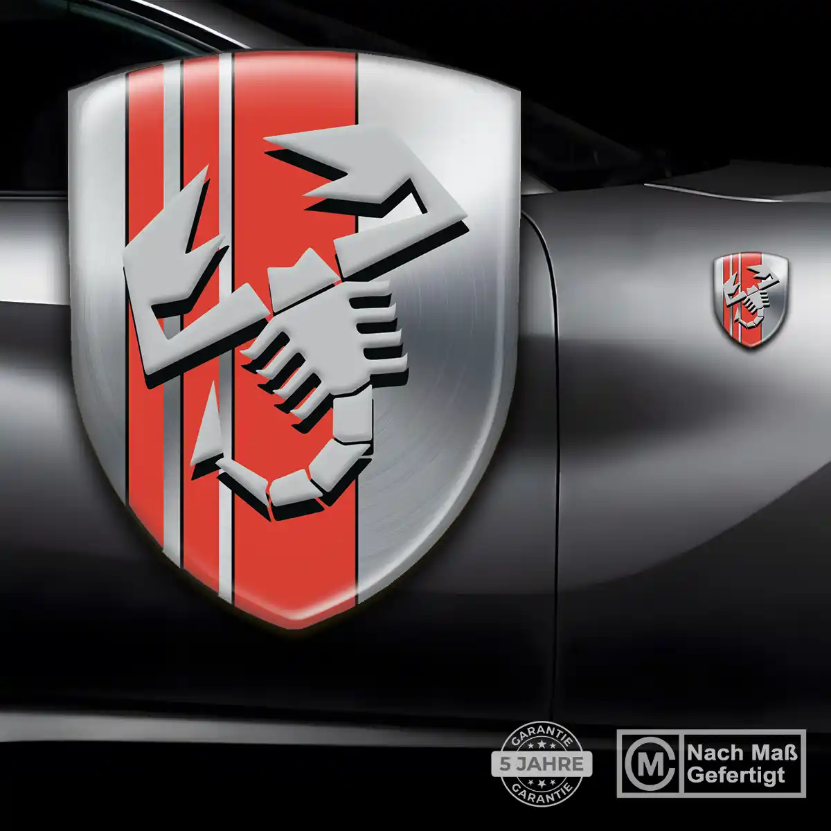 Abarth Aufkleber Silikon Embleme Hochwertiges Harz