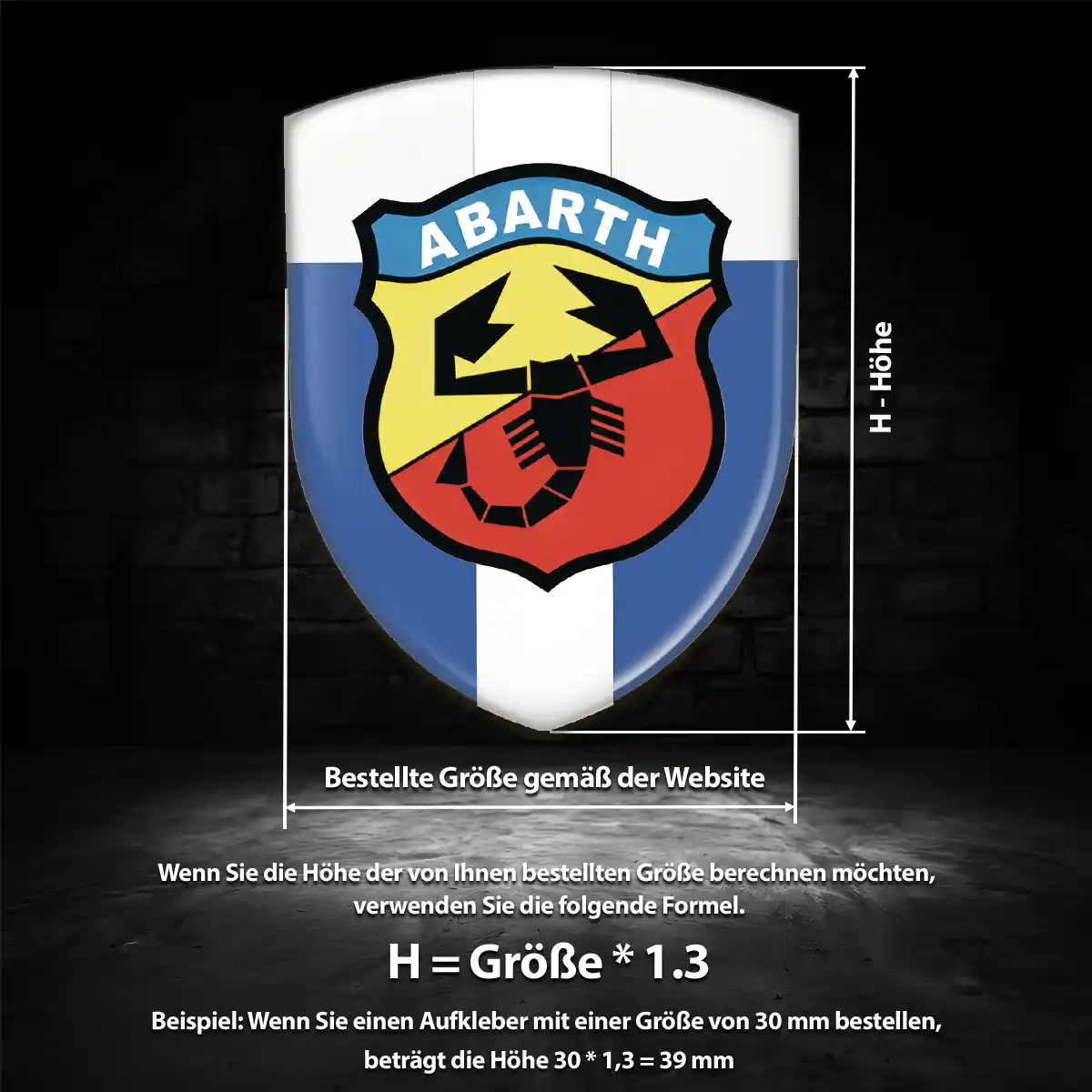 Abarth Aufkleber Silikon Embleme Interieurdesign