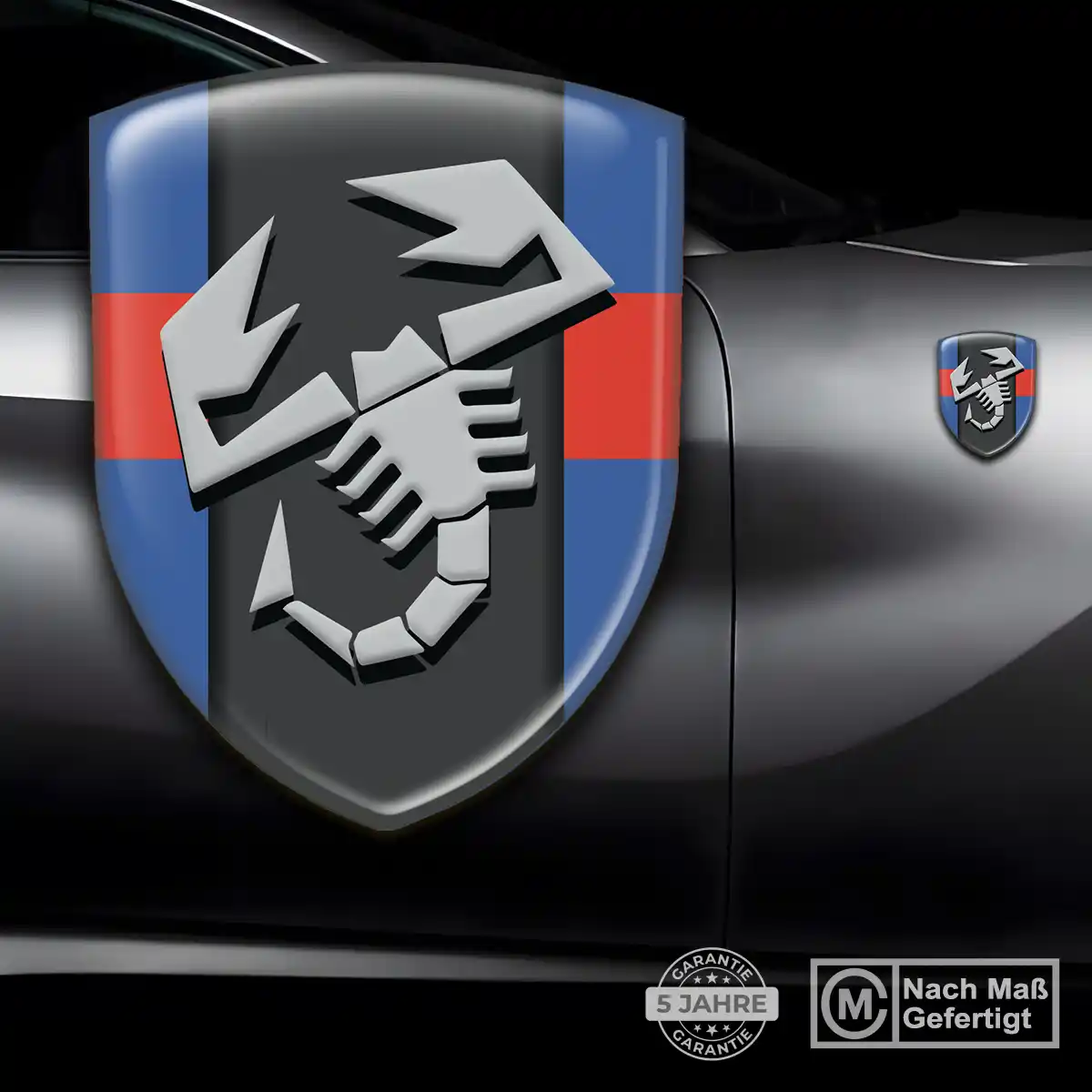 Abarth Aufkleber Silikon Embleme Luxus-Edition