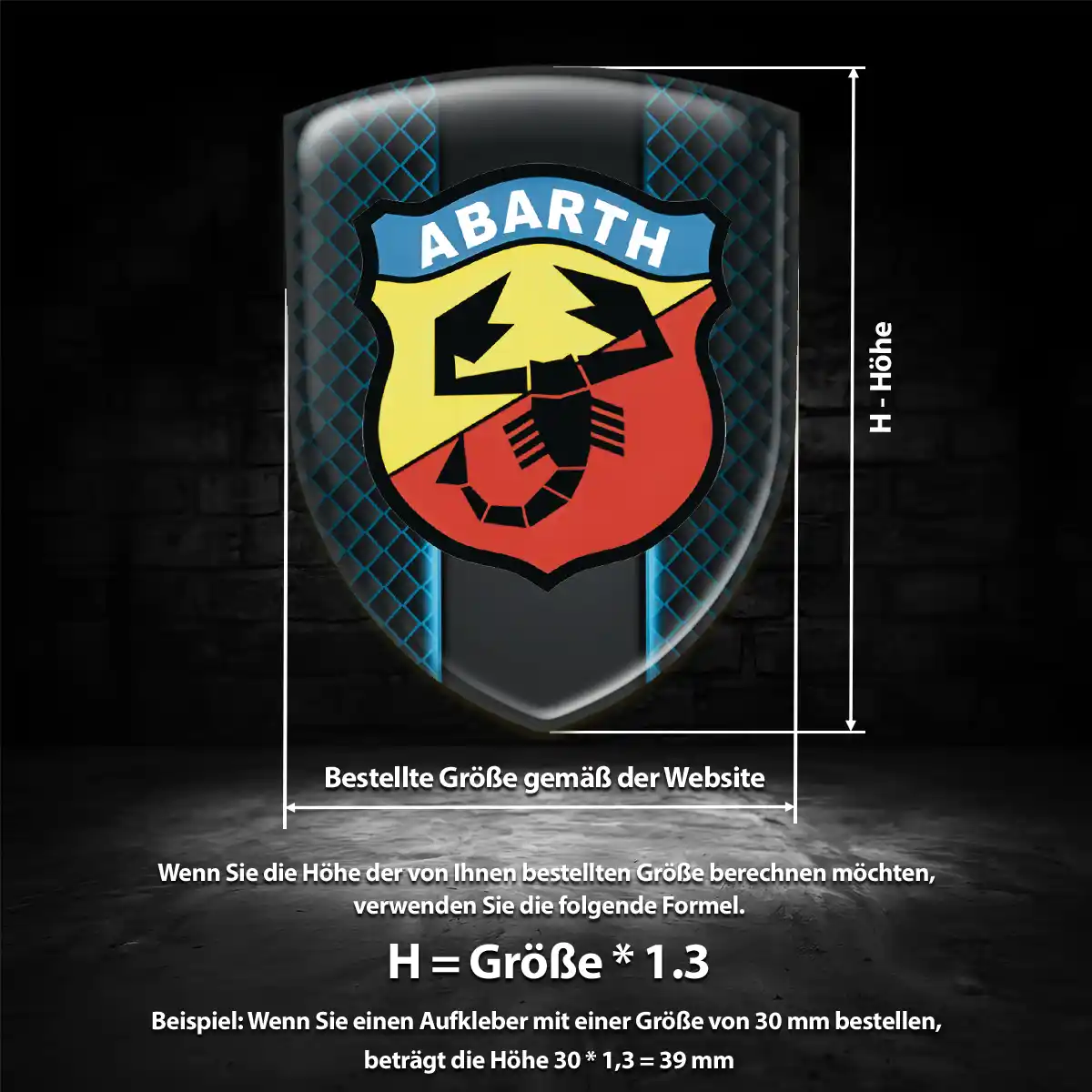 Abarth Aufkleber Silikon Embleme Spitzenqualität