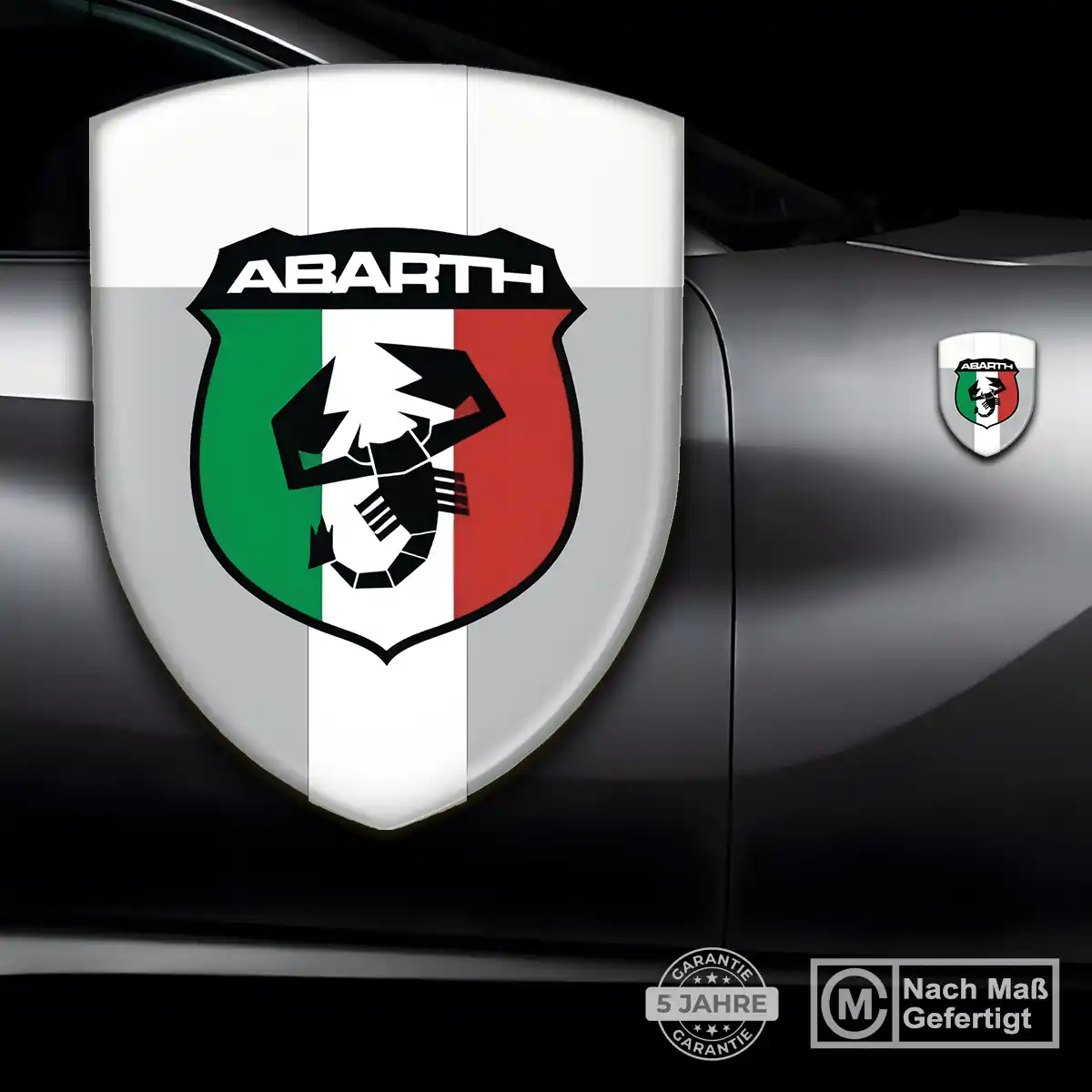 Abarth Aufkleber Silikon Embleme Tuningfahrzeug