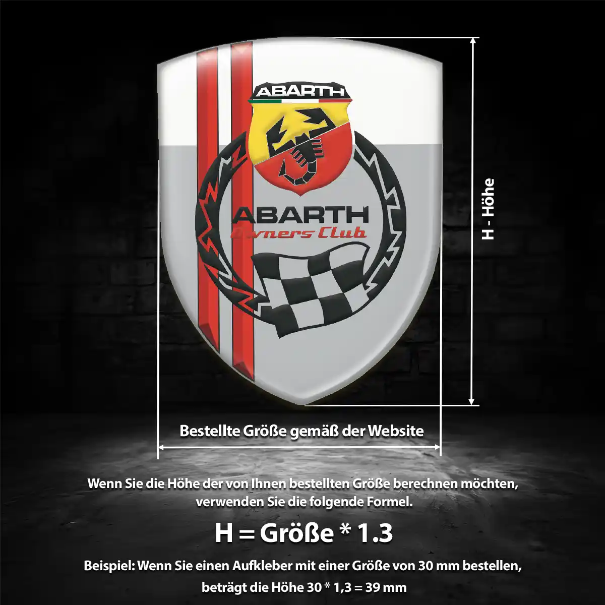 Abarth Aufkleber Stilvolles Design