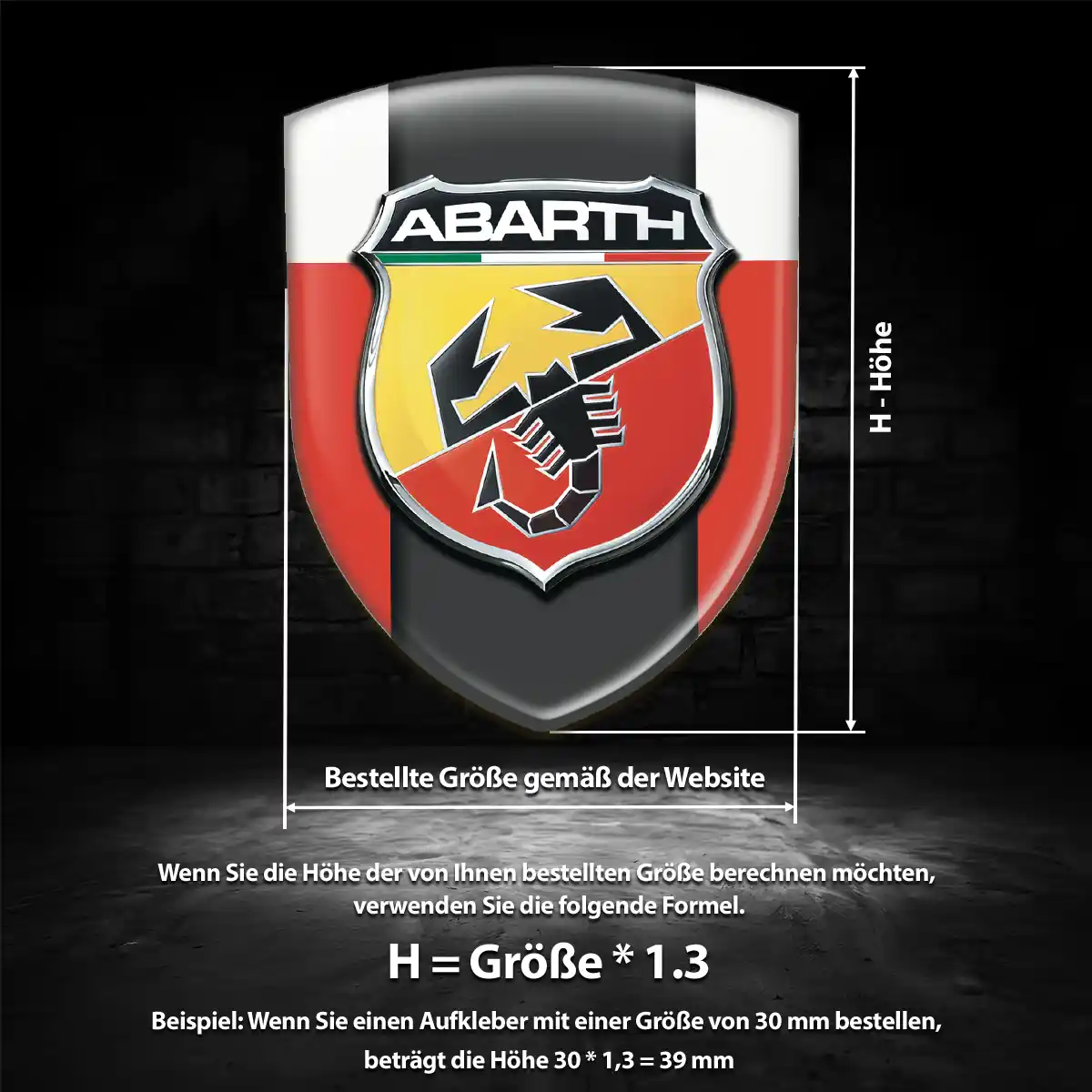 Abarth Aufkleber Wappen Anspruchsvolles Design