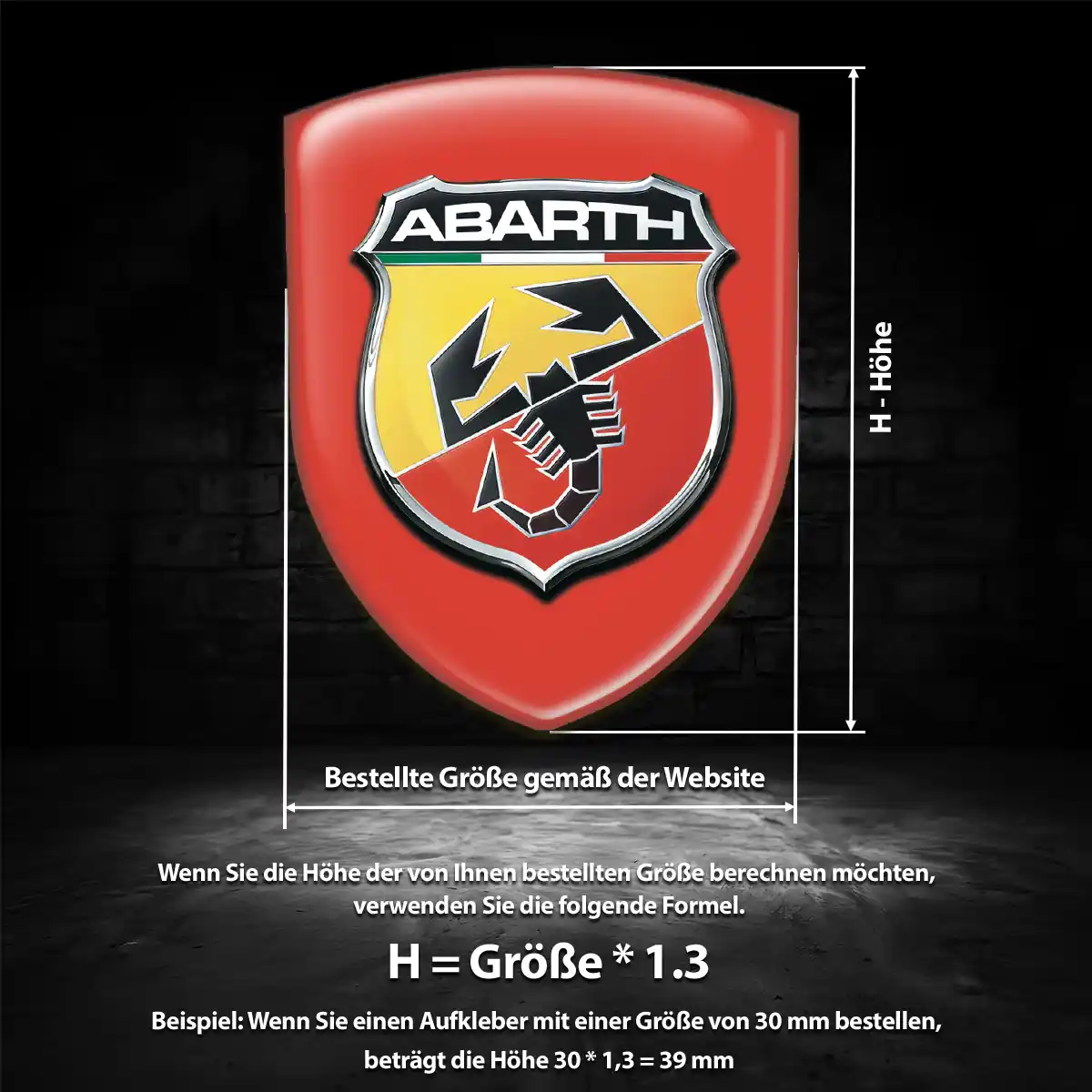 Abarth Aufkleber Wappen Auto Ausdrucksstarkes Design