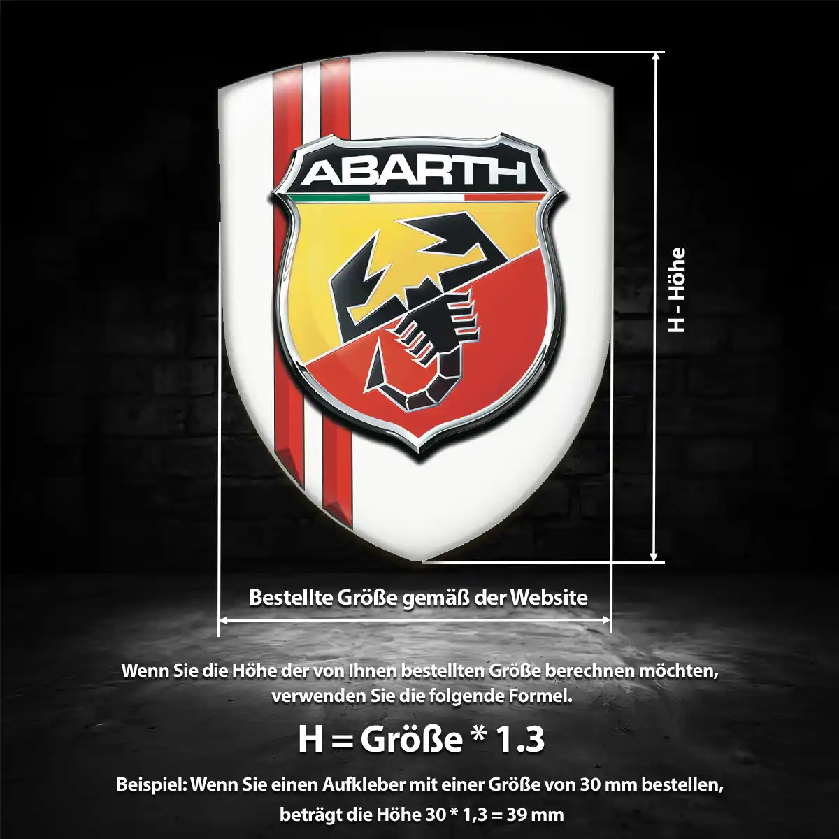 Abarth Aufkleber Wappen Auto Erstklassige Qualität